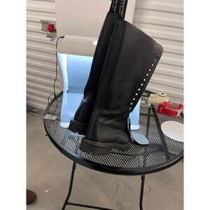 BRITISH MADE GLADIATOR 20 EYELET LEATHER STEEL TOE CAP BOOTS GOTH EMO